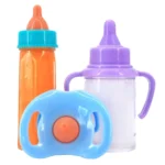 Large size Doll Feeding Bottle Set Care Toy Stroller 2pcs Milk And Juice Bottles With Toy Pacifier For Dolls - Image 6