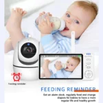 5.0 Inch Video Monitor With Pan Tilt Camera Wireless Two Way Audio Night Vision Security Babysitter VOX Wake Up USB Charge - Image 5