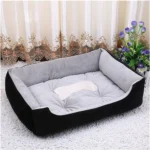 Plush Rectangle Dog Bed for Comfortable Rest, Ideal for Cats and Pets, Sleep Bag, Plush Puppy Kennel Bed in Brown - Image 6