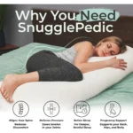 Full Body Pillow for Side Sleepers & Pregnancy Support - Cooling Memory Foam, Legs Belly HIPS Comfort - Light Gray - Image 2