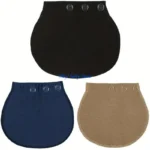 Q1FE Adjustable Maternity Belt Extender Triple Hook Design for Pregnancy Cotton Spandex Waistband Expansion Accessory - Image 4