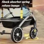 Aluminum Alloy Folding Pet Stroller Breathable Dog and Cat Travel Luxury Designer Bags Portable Puppy Carrier Dog Accessories - Image 3