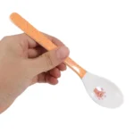 652F Safe Plastic Cartoon Printing Kids Feeding Spoon Children's Long Soup Coffee Spoon Dinnerware Random Color - Image 3