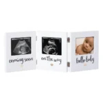 Triple Sonogram Keepsake Picture Frame White Hinged Display Ultrasound Pregnancy Journey Ideal Gift Expecting Parents 3 - Image 3