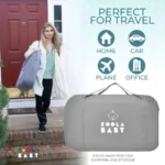 3 in 1 Bassinet Bedside Sleeper Playpen Easy Folding Portable Crib Grey - Koola(Bassinet) - Image 5