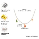 Exquisite Santa Claus Christmas Tree Snowman Necklace,Women's Imitation Pearl Beaded Necklaces,Fashion Christmas Jewelry Gifts - Image 6