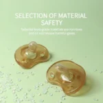 Silicone Pacifier One Piece Design Soft Liquid Silicone 100% BPA Free Flat and Round Shape For Day or Night Use Frosted - Image 2