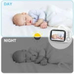 New 3.5'' Video Monitor Night Vision Security Cam 2.4G Mother Kid 2 Way Audio Talk Video Surveillance Cam With Temperature - Image 2