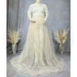 Don&Judy Bohe Short Sleeves Tulle Summer Dress for Women Maternity Dresses Photoshoot Pregnancy Formal Wear Gowns Photo Shoot - Image 4