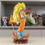 35cm ZW Factory Goku SSJ3 Action Figure with LED Base Super Saiyan 3 Collectible Model Figurine Decoration Gift Toy - Image 3