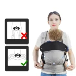 Carrier Newborn to Toddler, Cozy Wrap Carrier(7-44lbs), with Hook&Loop for Easily Adjustable, Soft Fabric,Breathable - Image 5