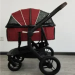 Red Fabric Travel Dog Stroller Pet Cat Carrier Bag Jogger Pram Large