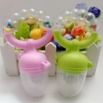 2-in-1 Push-on Type Fruit Feeder, Silicone Fresh Food Feeder, Food and Vegetable Supplement Biting Feeding Tool - Image 2