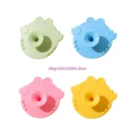 Soft Silicone Hairbrush Bath Brush Cartoon Design Tool for Newborns Sensitive Skin Care