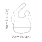 Elinfant 2-Pack Feeding Bibs,Easy-Clean Burp Cloth with Adjustable Closure and Pocket, Mixed Colors,Eating Bibs Aprons Smocks - Image 2