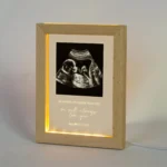 2D Flat Custom Photo Ultrasound Picture LED Acrylic Night Light Wood Photo Frame 21x17cm Bedroom Gift Home Decoration - Image 5