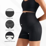 New Maternity Safety Shorts Anti-Reveal Underwear, High Waisted Seamless Belly Support Stretchy Base Layer Pregnancy Yoga Pants - Image 2