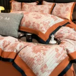 High-end Class A 200S Thickened Cotton Brushed 4pcs Maternal and Infant Grade 100% Cotton Quilt Covers Light Luxury Bedding Set - Image 3