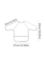 1 Pc Waterproof Bibs Cute Infant Eating Child Drawing Long Sleeve Apron Self Feeding 0-3 Year - Image 4