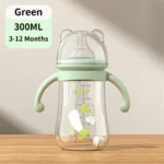 300ML Bottle with Handle PP Bottle Water Cup Set Silicone Pacifier Large Capacity Bottle Multi-purpose Feeding Supply - Image 2