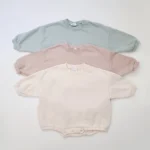INS 0-18M Newborn Infant Girl Boy Sweatshirt Romper Toddler Long Sleeve Basic Cotton Oversize Rompers Clothes Jumpsuit - Image 5