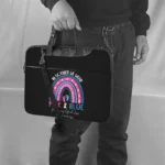 In October We Wear Pink And Blue Pregnancy Infant Loss Boho Crossbody Laptop Bag Case Computer Bag 13 14 15.6 Inch NotebookPouch - Image 5