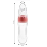 90ML Fruit Feeder Pacifier: Self Feeding Food Feeder for Teething Relief - Squeeze Food Dispensing Spoon - Image 4