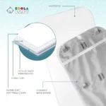 3 in 1 Bassinet Bedside Sleeper Playpen Easy Folding Portable Crib Grey - Koola(Bassinet) - Image 3