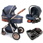 Fashion Stroller 3 in 1 Travel System Newborn Cart Portable Pushchair Cradel Infant Carrier Free Shipping - Image 2