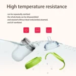 New 0-36 months nano-silicone bottle 240ml 150ml with handle Breastmilk-like design Soft milk pulling - Image 4