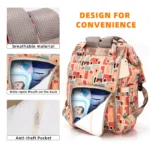 Diaper Bag Backpack, Multifunction Travel Pack Maternity Changing Bags, Large Capacity, Waterproof - Image 5