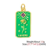 Juya Nwe Necklace Pendant Handmade Prevent Allergy Multicolor Cubic Zirconia Charms Supplies Accessories - Image 4