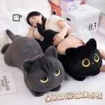 50cm kawaii Black Cat Plush Toy Doll Cute Big Cuddly Pillow Cushion Ins Black Cat Plush Toy Doll For Boy Girl Brithday Gifts - Image 5