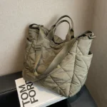 New Maternity Bag for Diaper Mommy Bag Quilted Nappy Large Capacity Maternity Packs Toiletry Luggage Bag Mom Travel Tote - Image 4