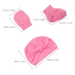 1Set Newborn Protective Set Hat Mittens Socks Soft Cotton Warm Antiscratch Comfort Infant Daily Wear Turban Hat - Image 6