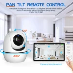 5.0 Inch Video Monitor With Pan Tilt Camera Wireless Two Way Audio Night Vision Security Babysitter VOX Wake Up USB Charge - Image 2