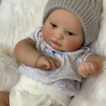 090B Reborns Doll Simulation Silicone Doll Toy Reborns Doll Diaper Cloth Body Vinyl Kids Diaper Girl Dolls - Image 5