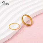 Joolim High End PVD Waterproof&No Fade Fashion Dainty Fine Simple Gear Shaped Ring for Women Stainless Steel Jewelry Wholesale - Image 5