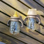 300ML Bottle Feeding Cup PPSU Infant Drop-proof Wide-caliber Milk Bottle Childrens Drinking Cup Straw Double Handle - Image 2