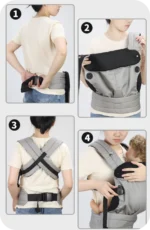 Carrier Newborn to Toddler, Cozy Wrap Carrier(7-44lbs), with Hook&Loop for Easily Adjustable, Soft Fabric,Breathable - Image 3