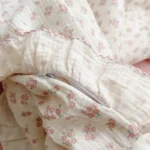 Vintage Floral Ruffled Cotton Duvet Cover Set for Kids Children Infant Cot Crib 4pcs Quilt Bedding Cover - Image 6