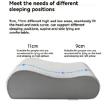 Xiaomi Mijia Memory Cotton Neck Pillow Pro Soft Breathable Antibacterial Strong Support 9cm 11cm High Low Curve Seamless Fit - Image 3