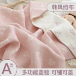 100% Cotton Stroller Crib Receiving Blanket Bedding Quilt Blanket Newborn Swaddle Wrap Sofa Throw Blankets Soft Breathable - Image 2