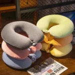 Simple Plush U-shaped Pillow Driving Travel Soft Neck Pillow Nap Pillow Neck Soft Cushion Comfortable Relief Fatigue - Image 2