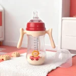 New 0-36 months PP bottle 280ml with handle Breastmilk-like design Soft milk pulling - Image 5