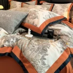 High-end Class A 200S Thickened Cotton Brushed 4pcs Maternal and Infant Grade 100% Cotton Quilt Covers Light Luxury Bedding Set