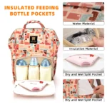 Diaper Bag Backpack, Multifunction Travel Pack Maternity Changing Bags, Large Capacity, Waterproof - Image 4