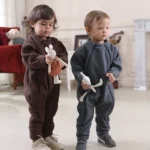 and Toddler Fleece Jumpsuit 2025 New Autumn and Winter Long Sleeve Round Neck Zipper Warm Rompers Infant Outdoor Wear A5319 - Image 3