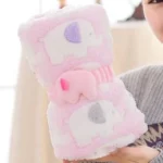 Blanket & Swaddling Newborn Thermal Soft Fleece Blanket Flannel Quilt Infant Bedding Swaddle Wrap Winter Solid Bedding Set - Image 3