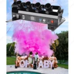 Gender Reveal Boy or Girl Electronic Spray Confetti Powder Cannon Four Tubes Remote Control Gender Reveal Outdoor Wedding Party - Image 3